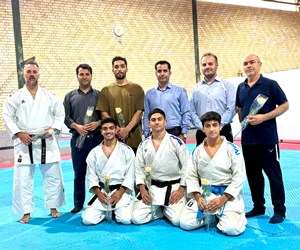 حضور ریاست و دبیر هیات کاراته استان فارس در جمع تیم کاتای اعزامی به مسابقات انتخابی تیم ملی